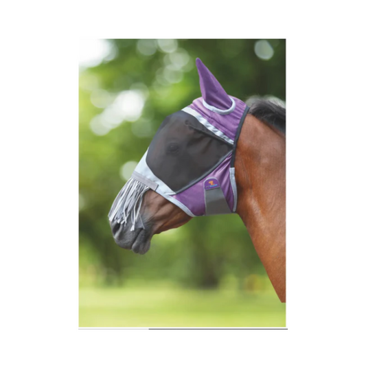 Deluxe Fly Mask with Nose Fringe