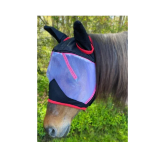 Fine Mesh Two Tone Fly Mask With Ears