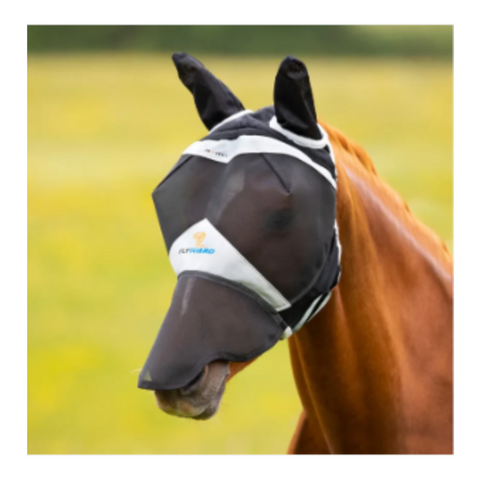 FlyGuard Pro Fine Mesh Fly Mask with Ears & Nose