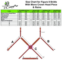 ExionPro Broad Crownpiece Designer Fully Adjustable Figure 8 Bridle & Reins