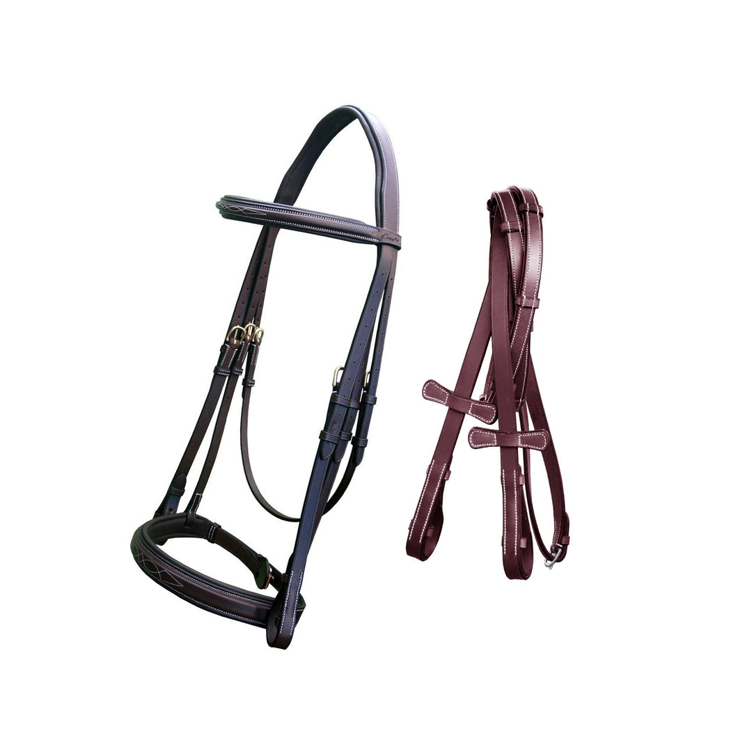 ExionPro Padded Hunter Bridle with Reins