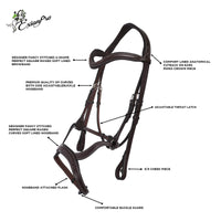 ExionPro Padded Innovative Combined Flash Unique Cut Anatomical Bridle & Reins