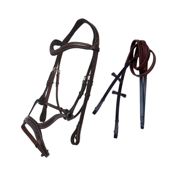ExionPro Padded Innovative Combined Flash Unique Cut Anatomical Bridle & Reins