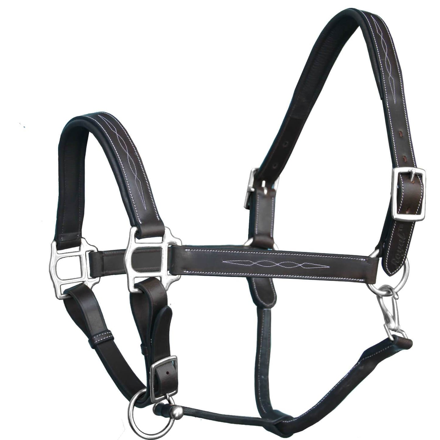 ExionPro Six Fancy Padded Halter- Brass Nickel Hardware