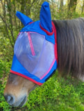 Fine Mesh Two Tone Fly Mask With Ears