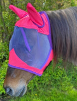 Fine Mesh Two Tone Fly Mask With Ears